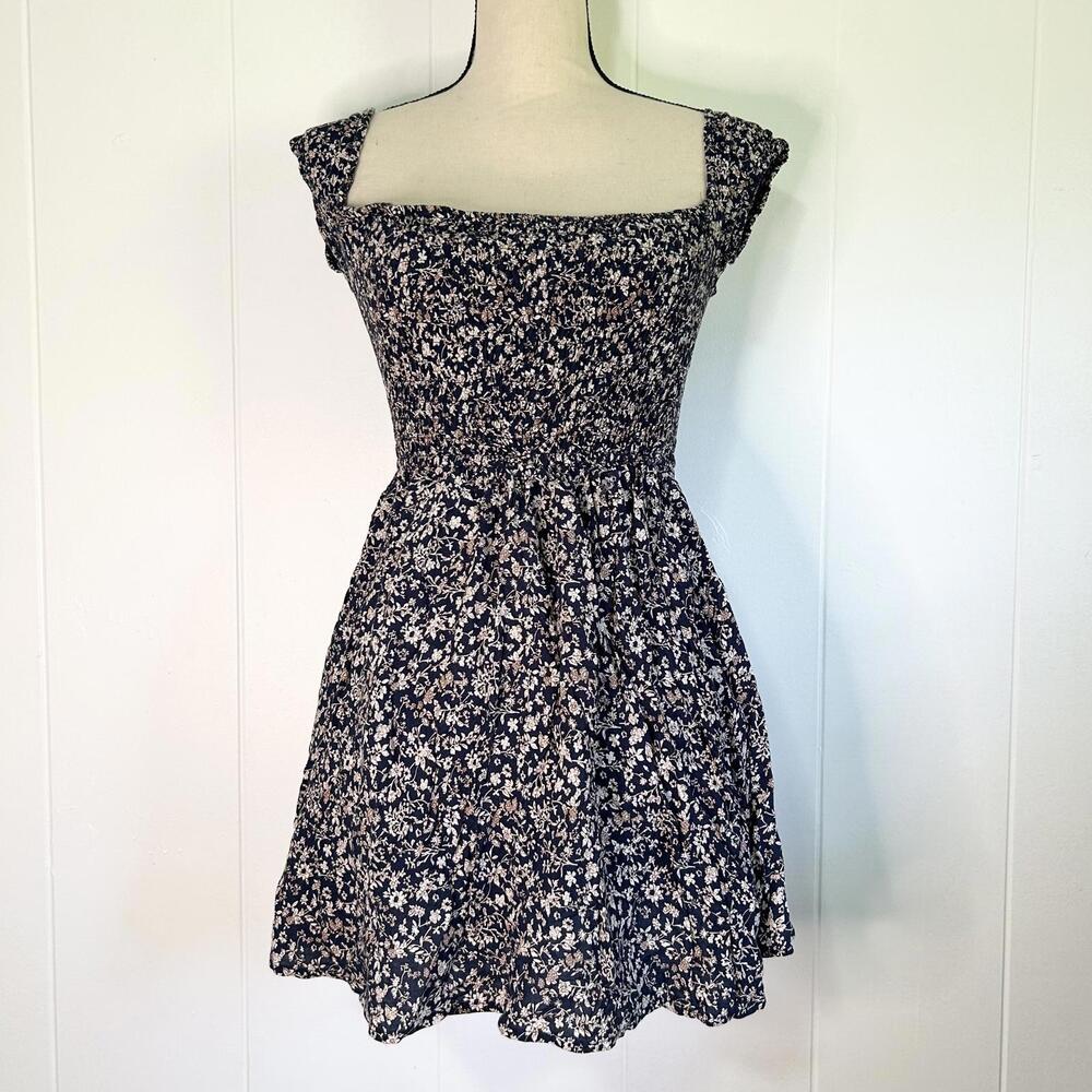 Unbranded Smocked Fairy Cottagecore Boho Floral Mini Dress Women's Small